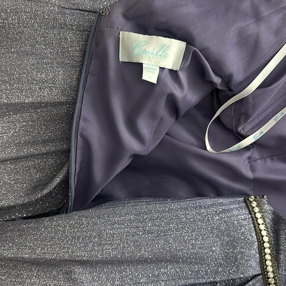 Camille La Vie formal purple sparkle dress - Picture 3 of 4